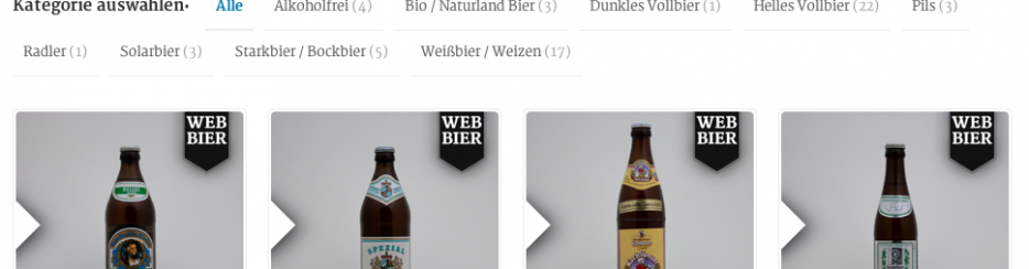 Sortiment unserer Biere